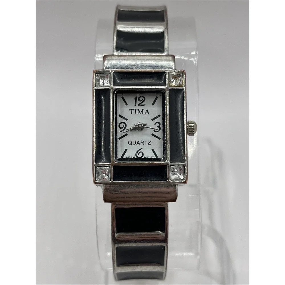 Tima Women's Quartz Watch Silver Bangle Band 21mm‎ Case- New Battery